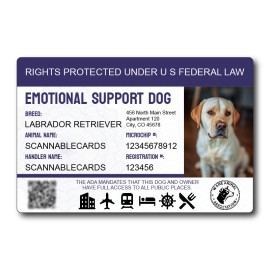 Custom Scannable Service Dog ID Card