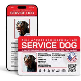 Customizable Service Dog ID - Horizontal
