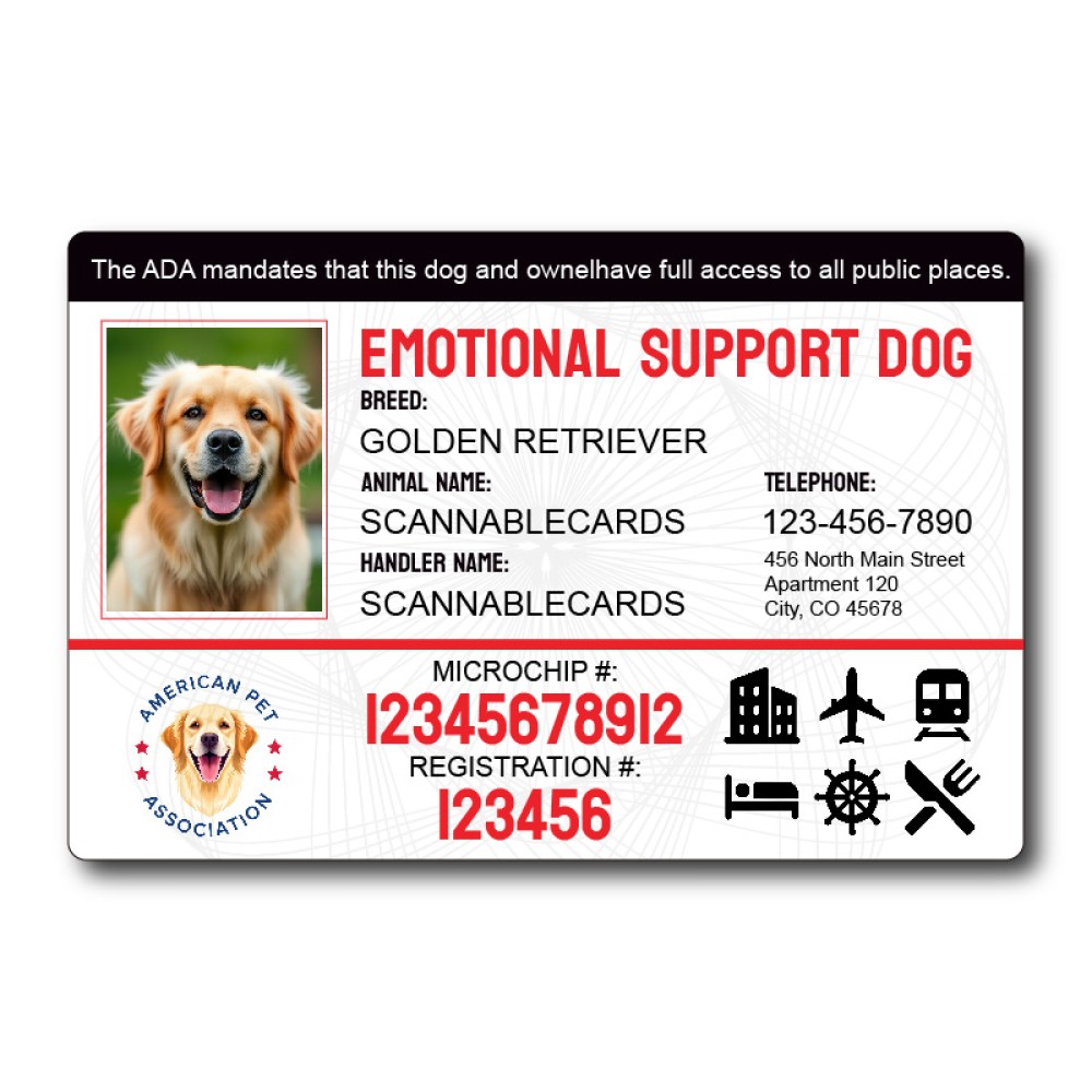 Personalized Service Dog Badge with QR Code Personalized Service Dog Badge with QR Code